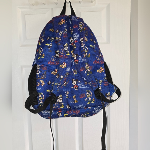 Disney Cruise Line Blue Mickey Pattern Backpack - Picture 3 of 7